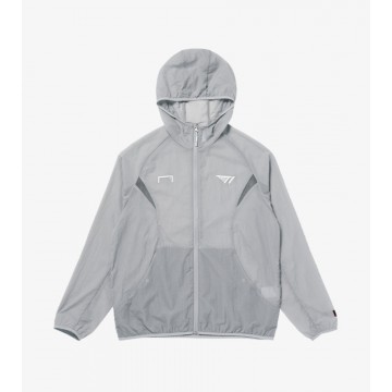 T1 CLUBHOUSE NYLON JACKET - LIGHT GREY